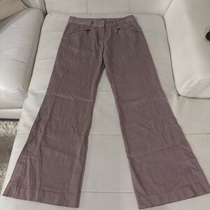 Tara Jarmon cotton trouser in Mauve bootcut size 40 / 8